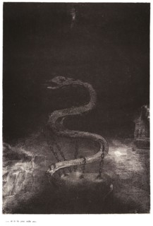 Odilon Redon (French, 1840 - 1916). And bound him in a thousand years (Et le lia pour mille ans),