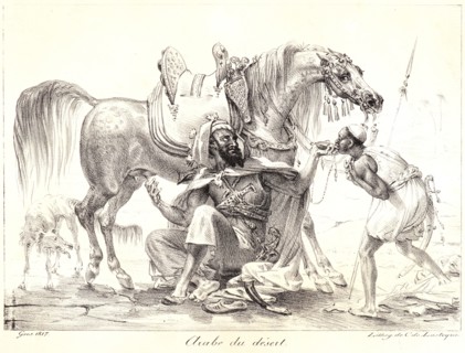 Antoine-Jean Gros (French, 1771 - 1835). Arab of the Desert (Arabe du désert), 1817. Lithograph.