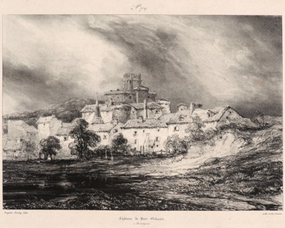 EugÃ¨ne Isabey (French, 1803 - 1886). ChÃ¢teau de Font-Gibaud, 1830. From Voyages Pittoresques et