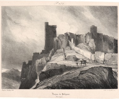 EugÃ¨ne Isabey (French, 1803 - 1886). Donjon de Polignac, 1831. From Voyages Pittoresques et