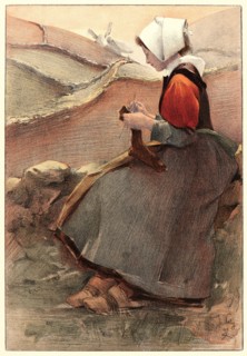 Jacques Wely (French, 1873 - 1910). Fleur de Lande, 1897. Color lithograph on wove paper. Sheet: