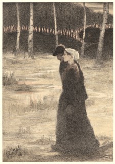 Fernand Louis Gottlob (French, 1873 - 1935). La Promise, 1898. Lithograph on wove paper. Sheet: 405