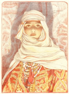 Louis Auguste Girardot (French, 1858 - 1933). Femme du Riff, 1897. Color lithograph on wove paper.