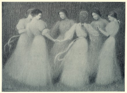 Henri EugÃ¨ne Le Sidaner (French, 1862 - 1939). La Ronde, ca. 1898. Collotype on wove paper. Sheet: