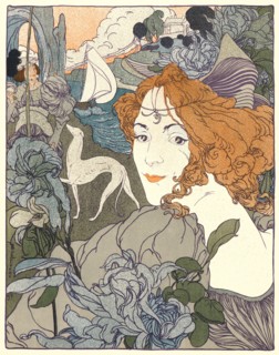 Georges de Feure (French, 1868 - 1943). Homecoming (Retour), 1897. Lithograph printed in five