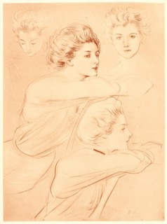 Paul César Helleu (French, 1859 - 1927). Parisienne, ca. 1898. Collotype after a drawing on wove