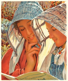 Louis Welden Hawkins (French, died 1910). Liseuses, 1898. Color lithograph on wove paper. Sheet: