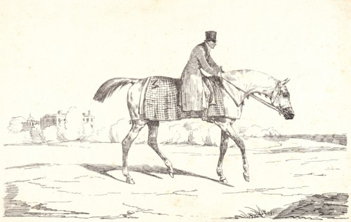 Théodore Géricault (French, 1791 - 1824). English Jockey (Jockey anglais), 1820. Pen lithograph on