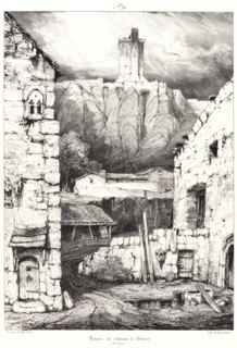EugÃ¨ne Isabey (French, 1803 - 1886). Donjon du Chateau de Polignac, 1830. From Voyages