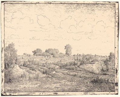 Théodore Rousseau (French, 1812 - 1867). Le Plaine de la Plante a Biau, 19th century. From Quarante