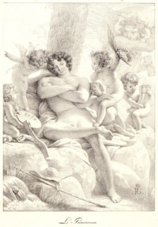 Pierre Guérin (French, 1774 - 1833). The Sluggard (Le Paresseux), 1817-1818. Lithograph.