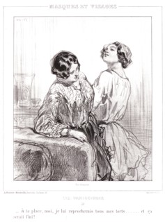 Paul Gavarni (aka Hippolyte-Guillaume-Sulpice Chevalier, French, 1804 - 1866). If I were you I