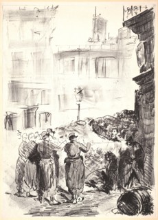 Ãâdouard Manet (French, 1832 - 1883). The Barricade (ScÃ¨ne de la Commune de Paris), 1871.