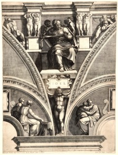 Giorgio Ghisi (Italian, 1520-1582) after Michelangelo Buonarroti (Italian, 1475 - 1564). Joel, ca.
