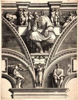 Giorgio Ghisi (Italian, 1520-1582) after Michelangelo Buonarroti (Italian, 1475 - 1564). Jeremiah,