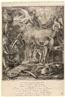 Gabriel de Saint-Aubin (French, 1724 - 1780). Allegorie sur le Marriage de Monseigneur le Comte de