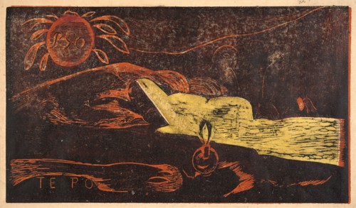 Paul Gauguin (French, 1848 - 1903). Te Po (La Grand Nuit), 1893-1894. From Noa Noa Suite. Woodcut