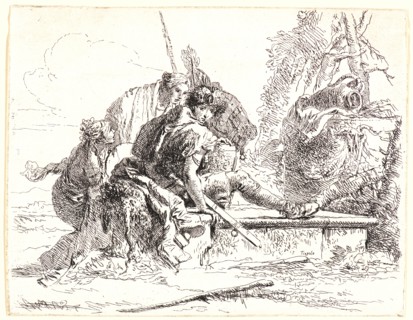 Giovanni Battista Tiepolo (aka Giambattista Tiepolo) (Italian, 1696 - 1770). Two Soldiers and Two