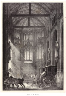 Théodore Géricault (French, 1791 - 1824). The Church of St. Nicolas, Rouen, 1823. Lithograph