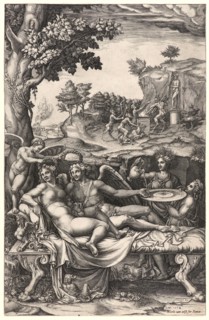 Giorgio Ghisi (Italian, 1520-1582) after Giulio Romano (Italian, probably 1499 - 1546). The Wedding