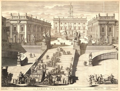 Domenico de Rossi (Italian, active 1691â€ì1720). View of the Capitoline Hill (Le Fameux Capitole Ã