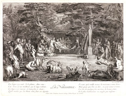 Claude Gillot (French, 1673-1722) and Jean Audran (French, 1667-1756). Birth (La Naissance), ca.