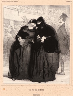 Paul Gavarni (aka Hippolyte-Guillaume-Sulpice Chevalier, French, 1804 - 1866). Le Jeu des Dominos,