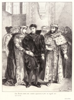 EugÃ¨ne Delacroix (French, 1798 - 1863). Hamlet: Cher Hamlet..., 1834-1843. From Hamlet.