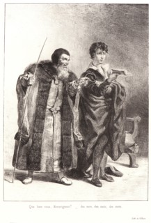 EugÃ¨ne Delacroix (French, 1798 - 1863). Hamlet: Que lisez vous..., 1834-1843. From Hamlet.