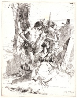 Giovanni Battista Tiepolo (aka Giambattista Tiepolo) (Italian, 1696 - 1770). The Discovery of the