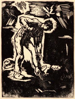 Jean-FranÃ§ois Millet (French, 1814 - 1875). Peasant Digging (BÃªcheur au travail), 1863. Woodcut