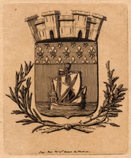 Charles Meryon (French, 1821 - 1868). Arms of the City of Paris, 1854. Etching. Third state.