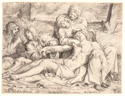 Annibale Carracci (Italian, 1560 - 1609). Lamentationâ€îChrist of Caprarola, 1597. Etching and