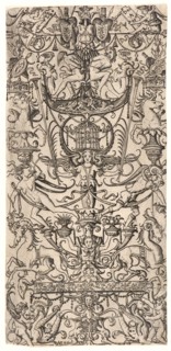 Nicoletto da Modena (Italian, active ca. 1500 â€ì ca. 1512). Ornament Panel with a Bird Cage, 16th