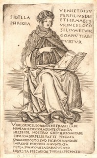 Anonymous (Italian). The Phrygian Sybil, after 1470. Engraving on laid paper. Plate: 175 mm x 106