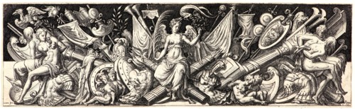 Etienne Delaune (aka Ãâtienne Delaune) (French, ca. 1519 - 1583). Victory (La Victorie). Engraving.