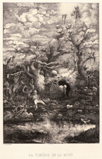 Rodolphe Bresdin (French, 1822 - 1885). Comedy of Death (Comédie de la Mort), 1854. Lithograph