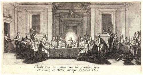 Jacques Callot (French, 1592 - 1635). Last Supper (La céne), 1618. From The Large Passion. Etching.