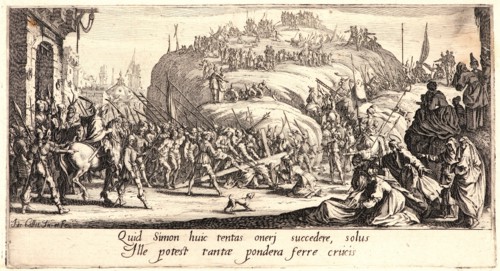 Jacques Callot (French, 1592 - 1635). Christ Bearing the Cross (Le portement de croix), 1618. From