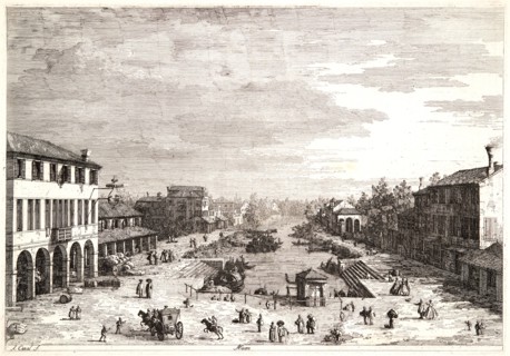 Canaletto (aka Antonio Canale) (Italian, 1697 - 1768). Mestre, 18th century. First state.