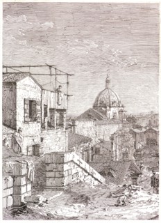 Canaletto (aka Antonio Canale) (Italian, 1697 - 1768). House with the Inscription (La Maison Ã