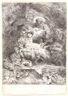 Giovanni Benedetto Castiglione (Italian, 1609 - 1664). God the Father and the Holy Spirit, Watching