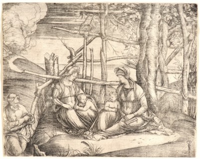 Jacopo de' Barbari (Italian, ca. 1460/1470 â€ì ca. 1516). Holy Family with Saint Elizabeth.