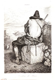 Alexandre Gabriel Decamps (French, 1803 - 1860). The Swineherd (Le Gardeur de Porcs), 1843. Etching