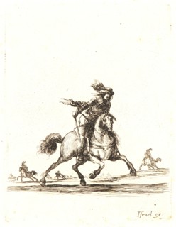 Stefano Della Bella (Italian, 1610 - 1664). Cavalier qui court vers le devant, 1642- 1645. From