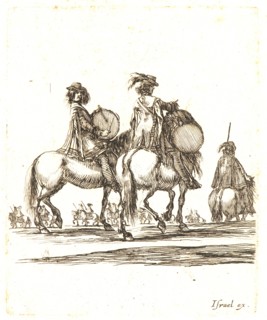 Stefano Della Bella (Italian, 1610 - 1664). Deux tambours de mousquetaires, 1642-1645. From Divers