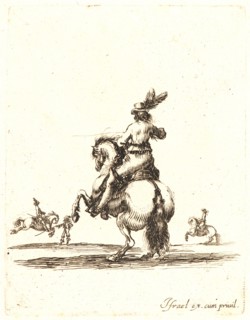 Stefano Della Bella (Italian, 1610 - 1664). Cavalier vu par derriere, 1642-1645. From Divers