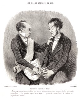 Honoré Daumier (French, 1808 - 1879). Réception d'un Franc-Macon, 1846. From Les Beaux Jours de la