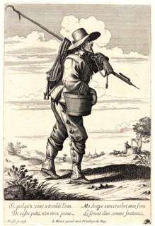 Abraham Bosse (French, 1602 - 1676). Le Nettoyeur de Puits, 17th century. Etching.
