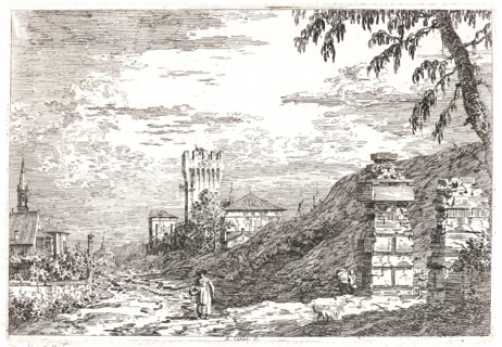 Canaletto (aka Antonio Canale) (Italian, 1697 - 1768). The Ruined Gateway (Les deux piliers en